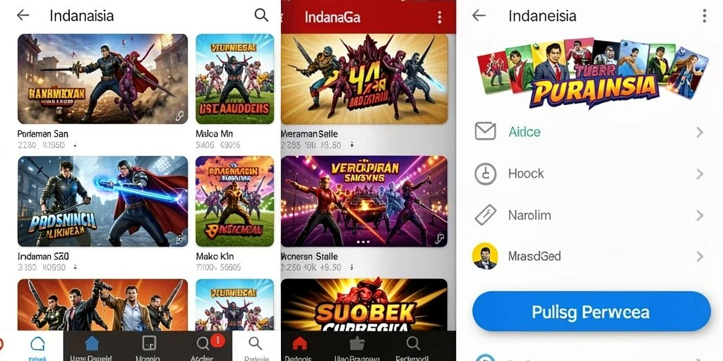 Screenshot menunjukkan tampilan permainan yang penuh warna.