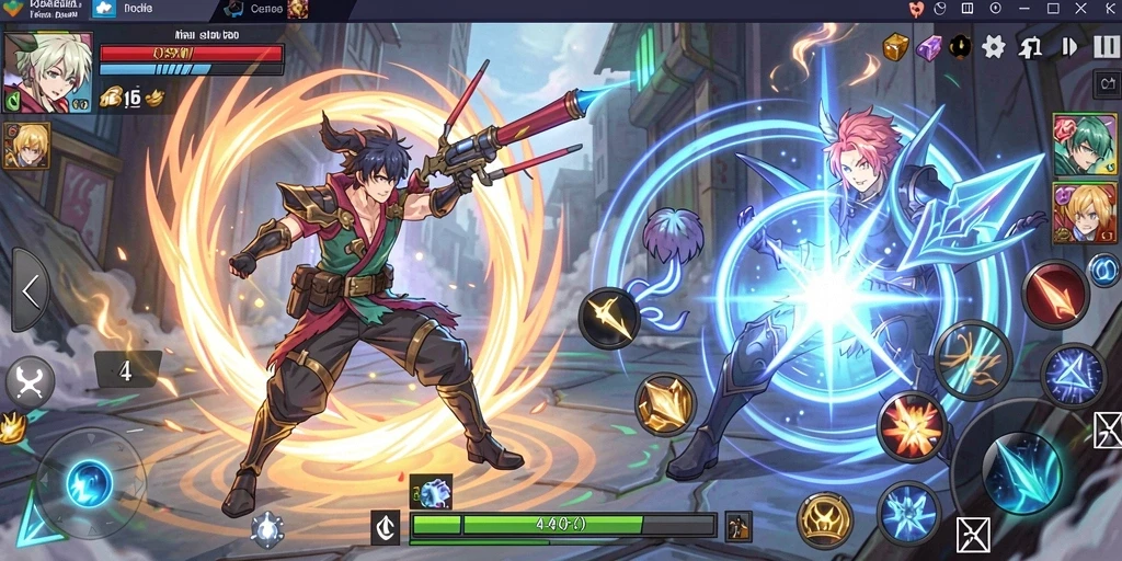 Screenshot menunjukkan karakter utama dalam aksi petualangan.