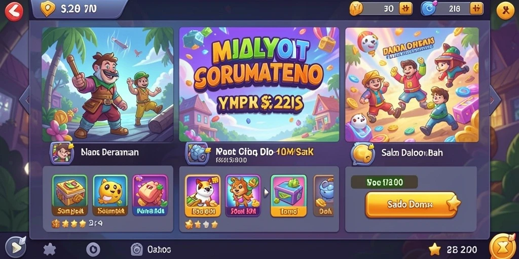 Tampilan antarmuka yang colorful dan menarik.
