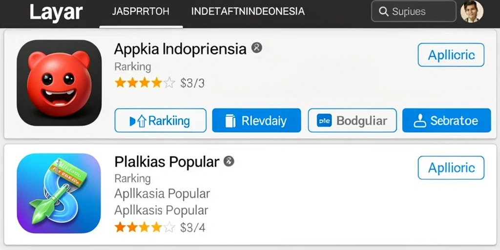 Tampilan menu yang intuitif dan mudah digunakan.